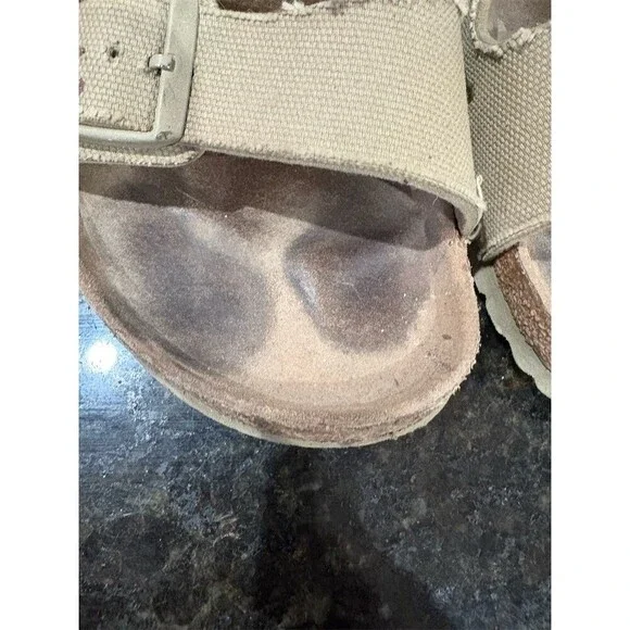 Birkenstock Arizona Men's Sandals Beige 2-Strap Buckle EU 42 US 9 - Picture 3 of 9